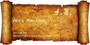 Ábri Mariann névjegykártya